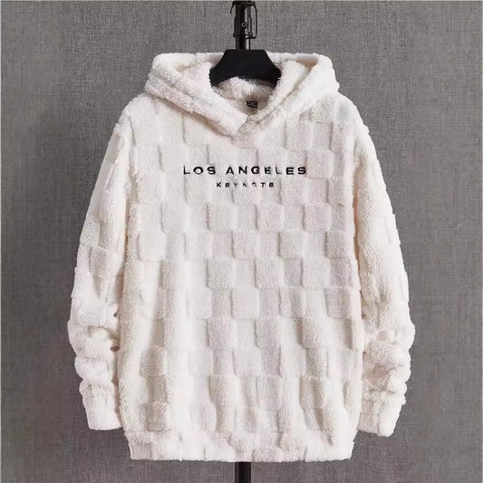 Los Angeles Hooded Sweater Lamb Wool Pullover Coat